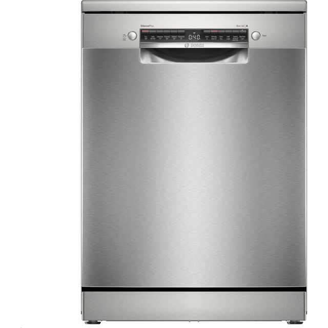 Bosch Series 4 SMS4EKI06G Wifi Connected Standard Dishwasher - Silver Inox - B Rated